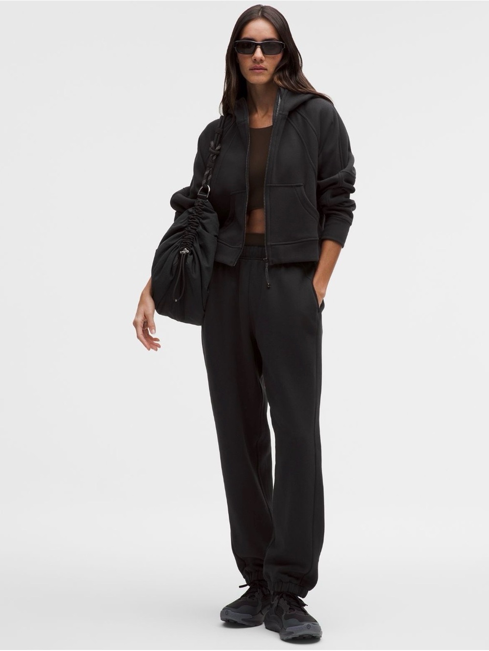 Scuba Mid-Rise Oversized Jogger *Tall-Black